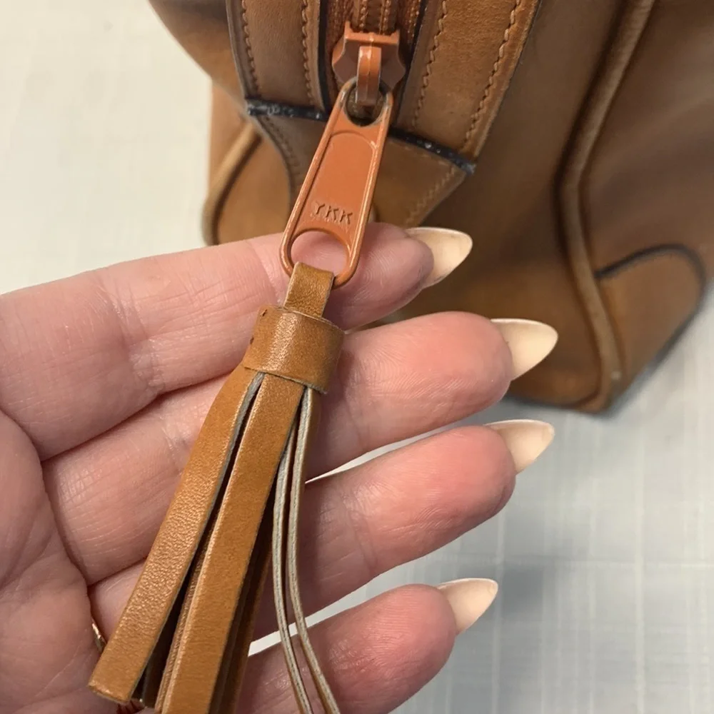 Mark Cross leather tri compact hobo bag